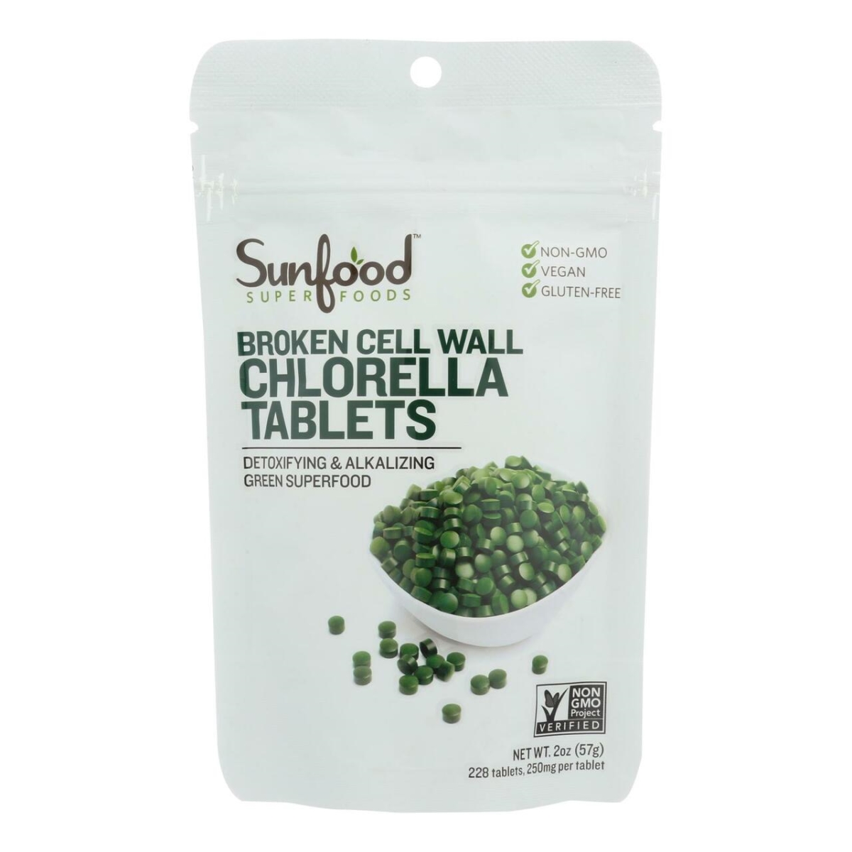 Picture of Sunfood HG2093003 2 oz Sunfood Superfoods Chlorella Tablets