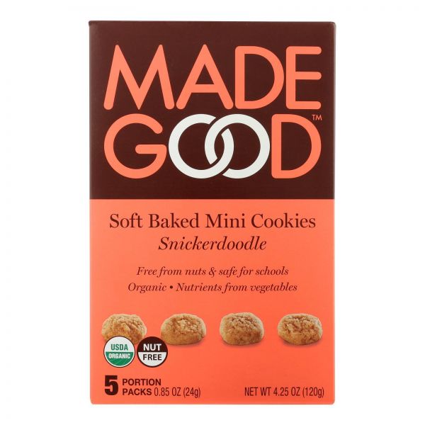 Picture of Made Good HG2537637 4.25 oz Soft Mini Snickerdoodle Cookies - Case of 6