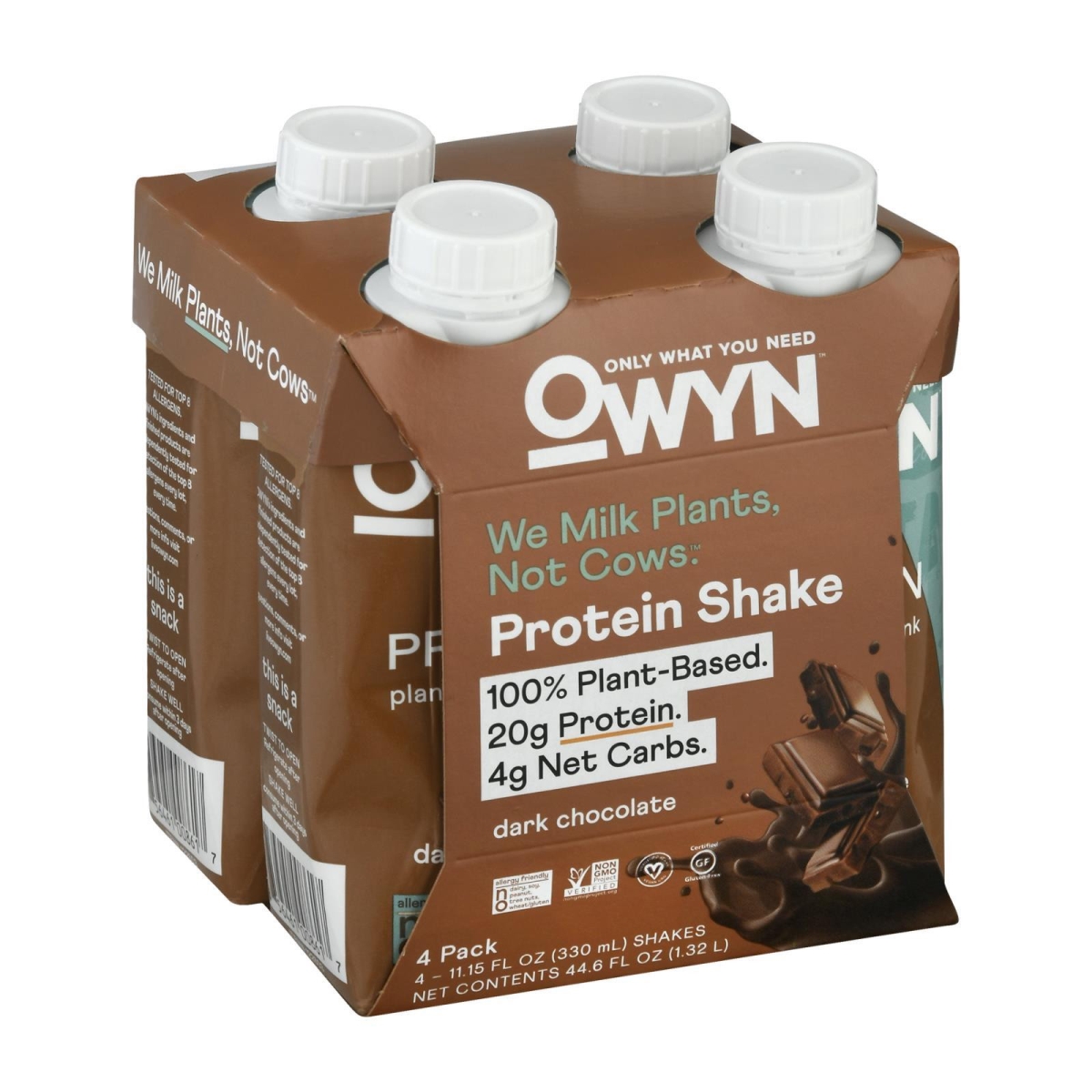 Picture of Only What You Need HG2634897 11.4 oz Plant Based Dark Chocolate Pro Shakes - Case of 3