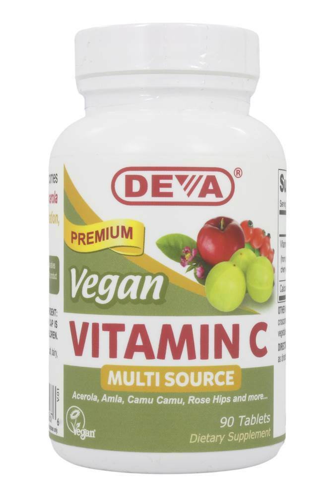 Picture of Deva Vegan Vitamins HG2678365 Vegan Multi Source Vitamin C Tablets - 90 Tablets
