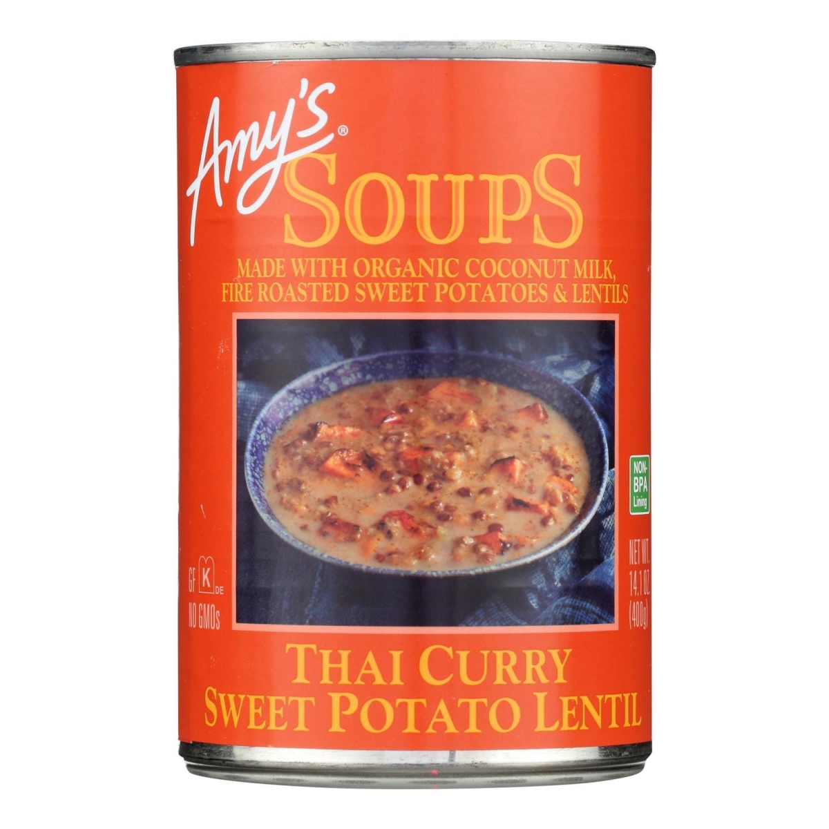 Picture of Amys HG2691798 14.1 oz Thai Curry Sweet Potato Lentil Soup - Case of 12