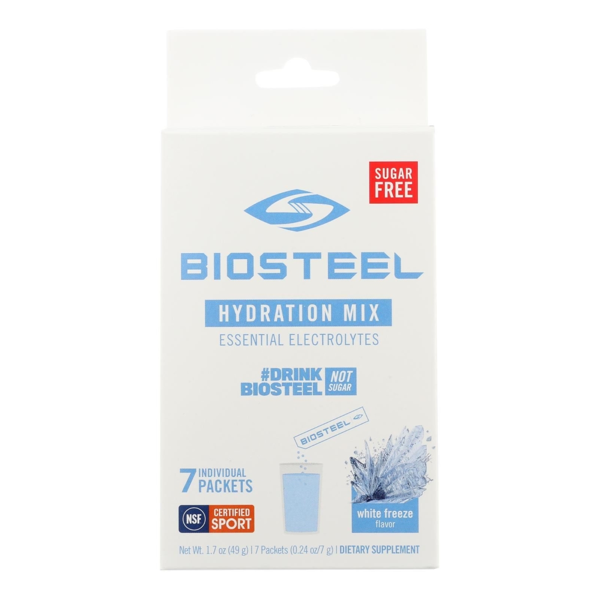 Picture of Biosteel HG2695435 White Flavor Electrolytes Drink Mixed - 7 Count