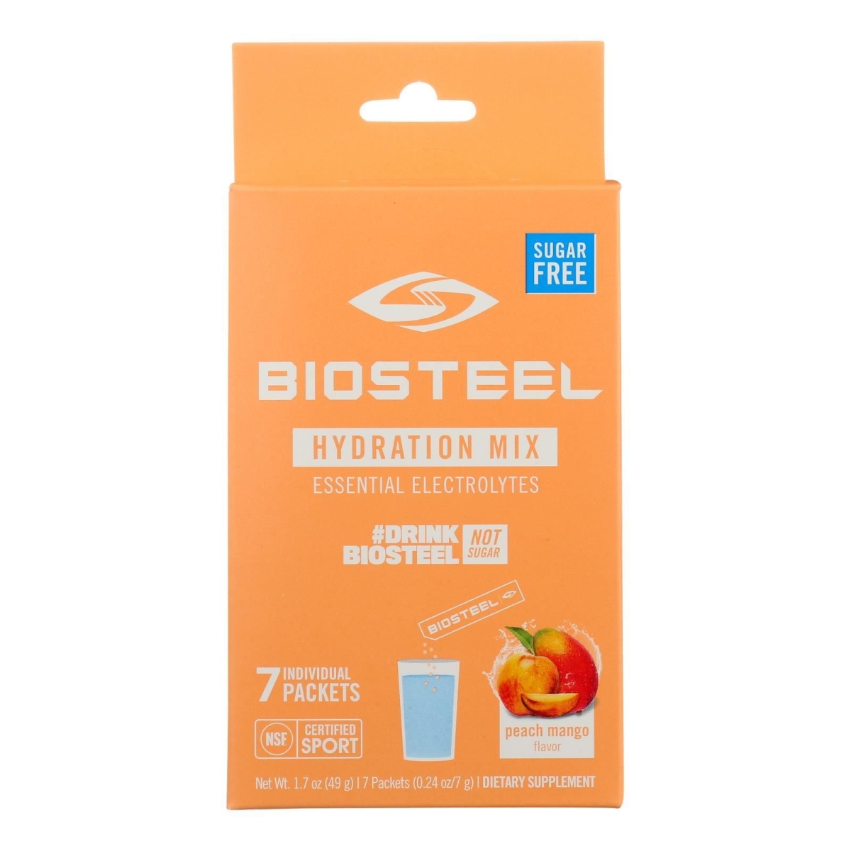 Picture of Biosteel HG2695443 Peach Mango Electrolytes Drink Mixed - 7 Count