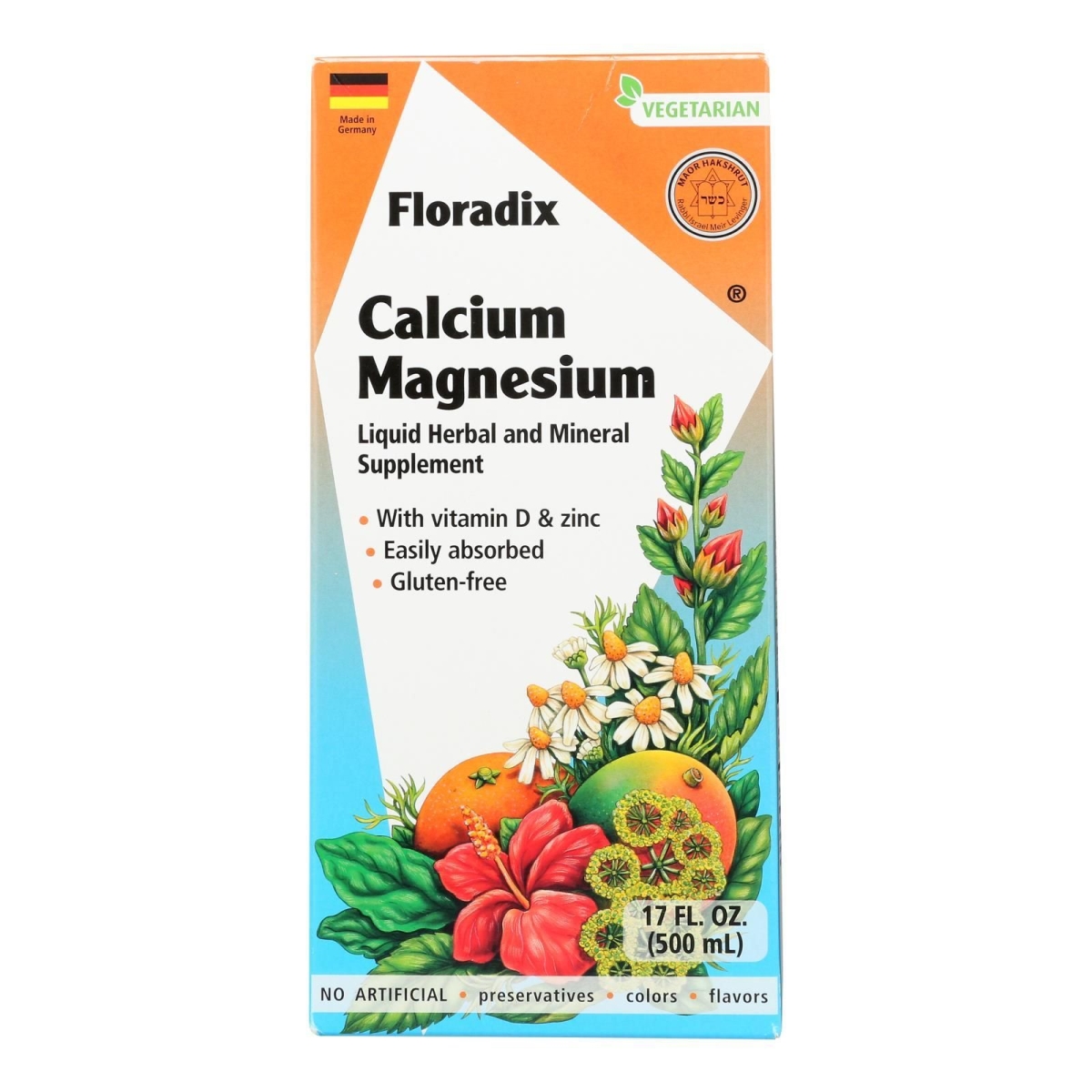 Picture of Floradix HG2706224 17 oz Calcium Magnesium Liquid Supplement