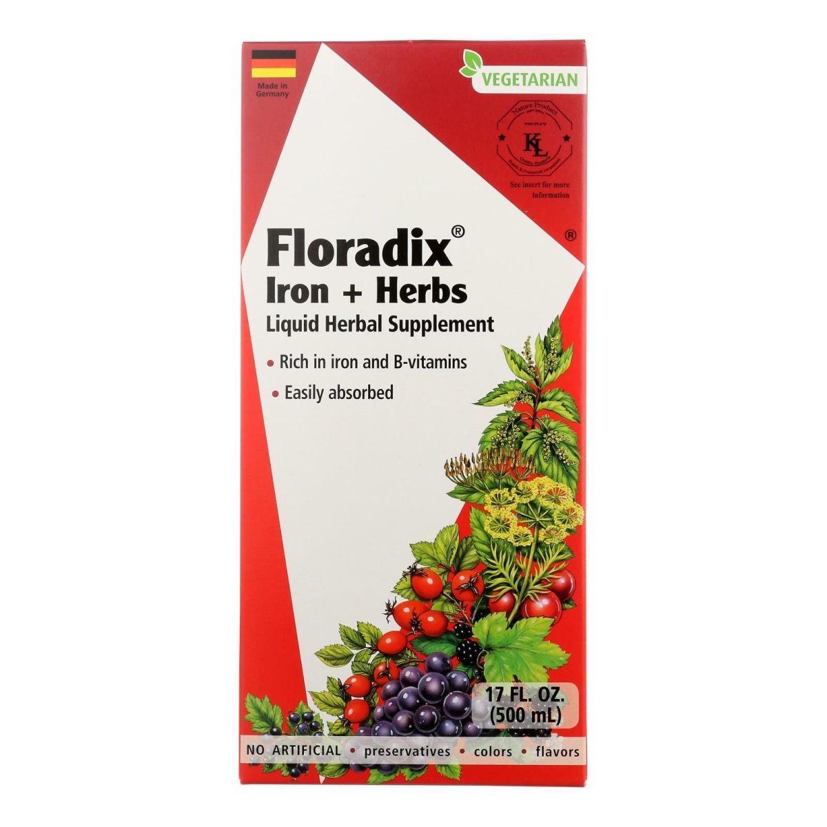 Picture of Floradix HG2706265 17 oz Iron & Herbs Liquid Supplement