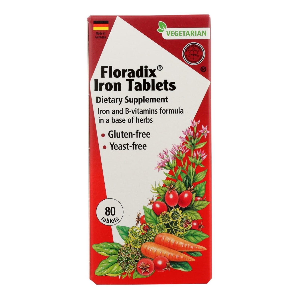 Picture of Floradix HG2706281 Iron Tablets - 80 Tablets