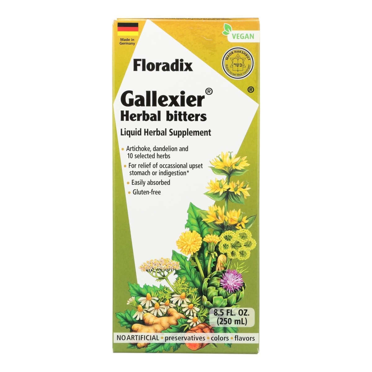 Picture of Floradix HG2706349 8.5 oz Gallexier Herbal Bitters Liquid Supplement