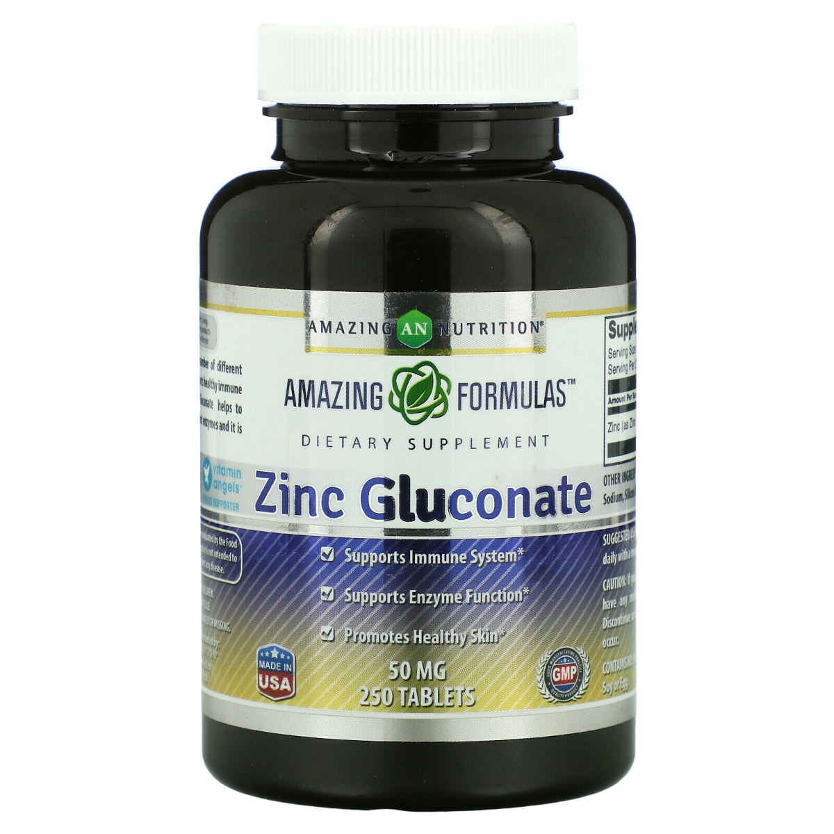 Picture of Amazing Formulas HG2718443 50 mg Zinc Gluconate Capsules - 250 Count