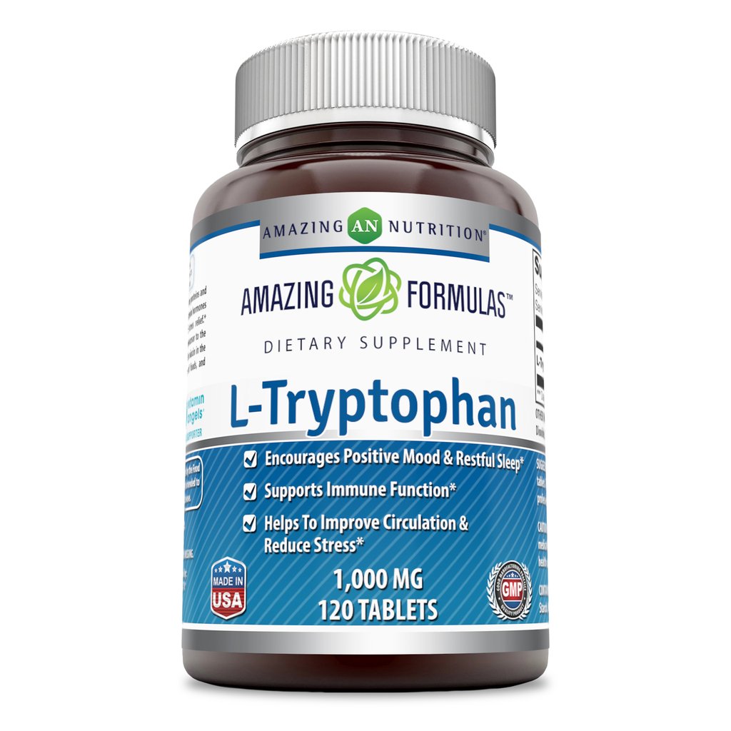 Picture of Amazing Formulas HG2718450 1000 mg L-Tryptophan Capsules - 120 Count