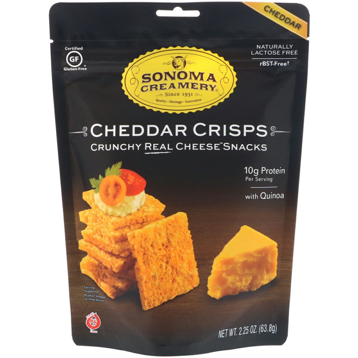 Picture of Sonoma Creamery HG2125821 2.25 oz Cheddar Crisps&#44; Crunchy Real Cheese Snacks - Case of 12