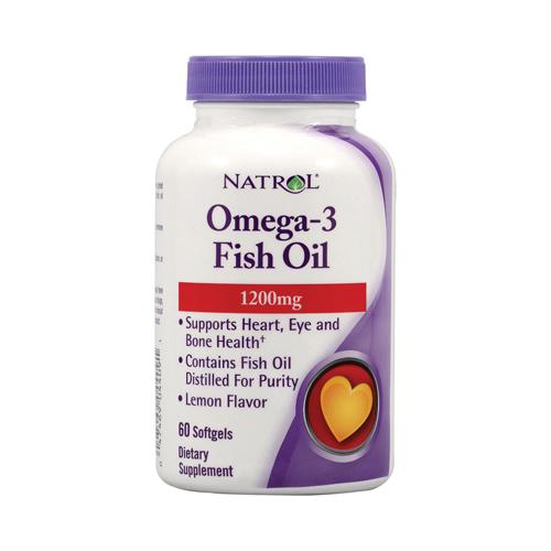 Picture of Natrol HG0911032 1200 mg Omega-3 Fish Oil Lemon - 60 Softgels
