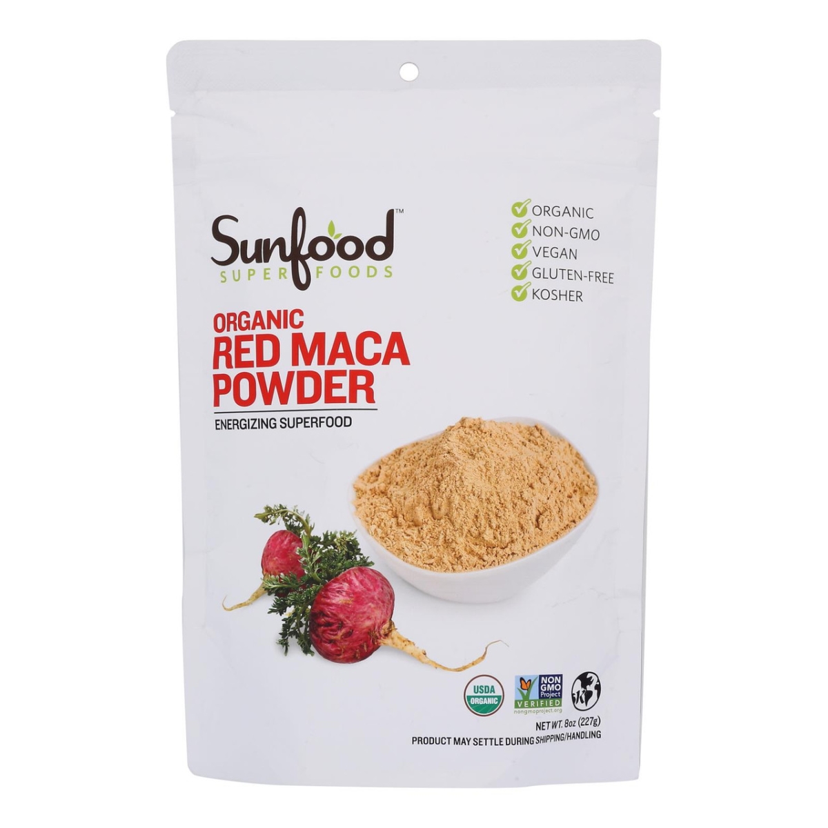 Picture of Sunfood HG2092708 8 oz Organic Red Maca Powder
