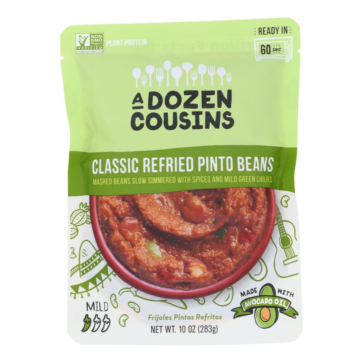 Picture of A Dozen Cousins HG2627495 10 oz Pinto Classic Refried Beans - Case of 6