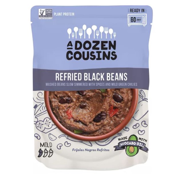Picture of A Dozen Cousins HG2632396 10 oz Refried Black Beans - Case of 6