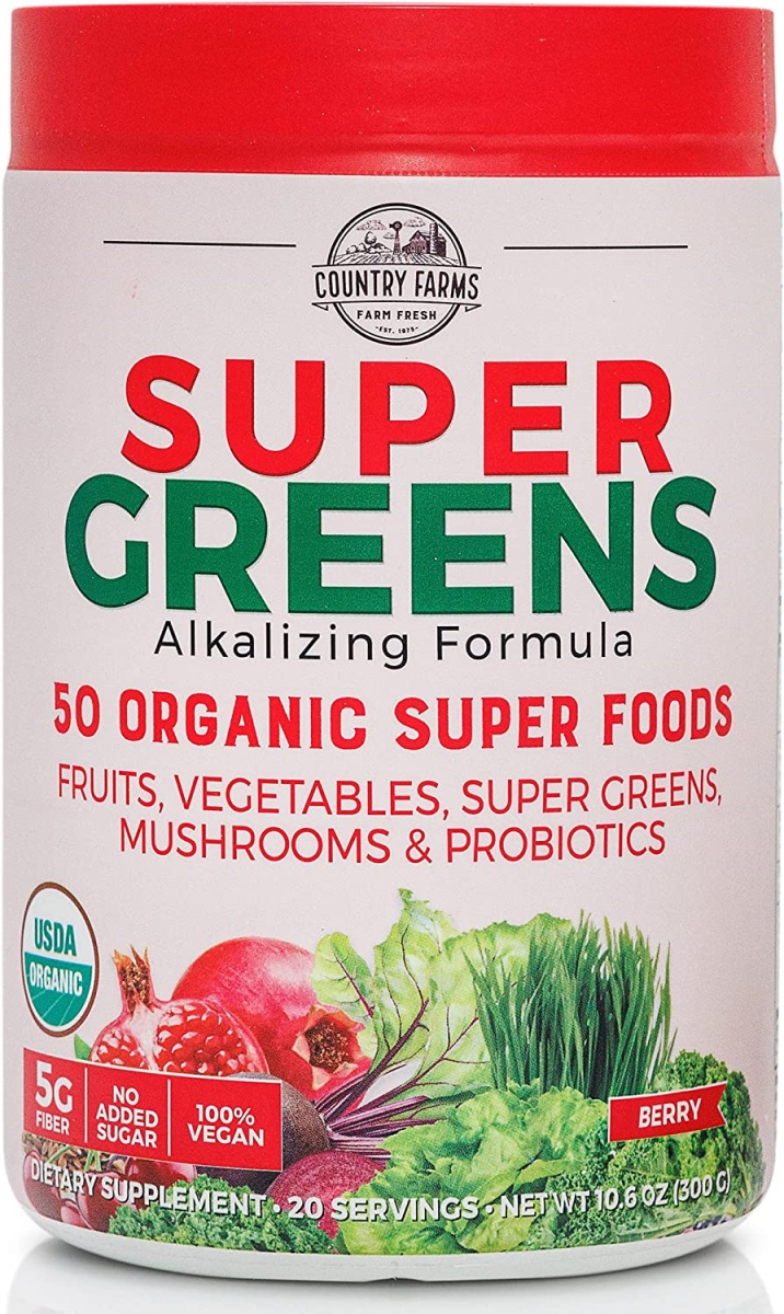 Picture of Country Farms HG2712941 10.6 oz Super Greens Berry Powder