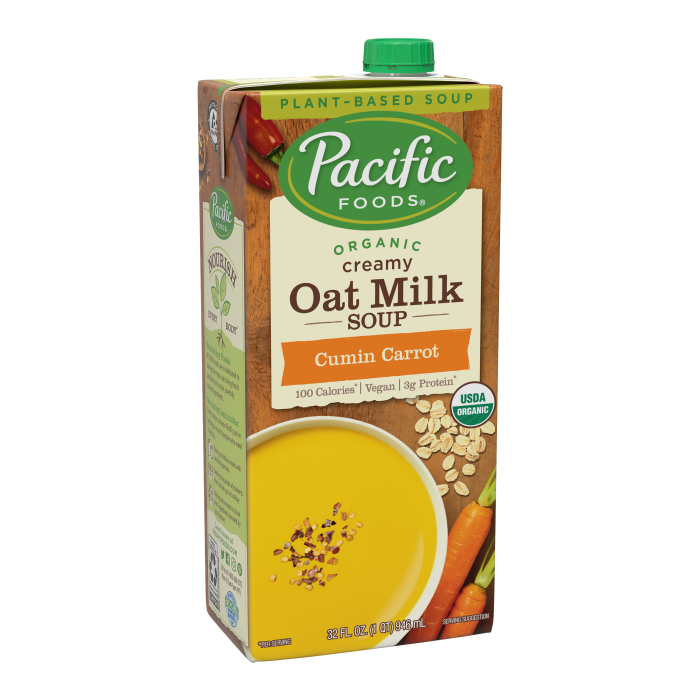 Picture of Pacific Foods HG2740611 32 fl oz Cumin Carrot Oat Milk Soup - Case of 12