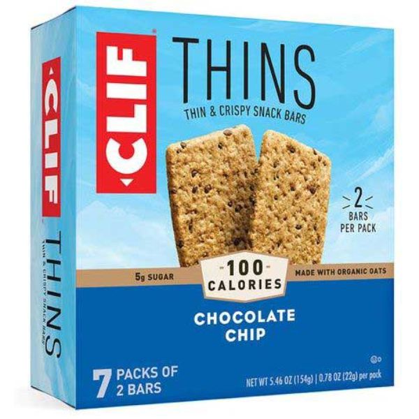 Picture of Clif Bar HG2803336 5.46 oz Chocolate Chip Thins & Crispy Snack Bars - Case of 6