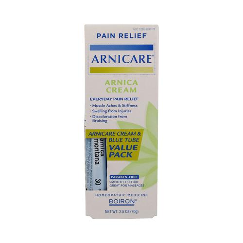 Picture of Boiron HG0960575 2.5 oz Arnicare Cream Value Pack with 30 C Blue Tube