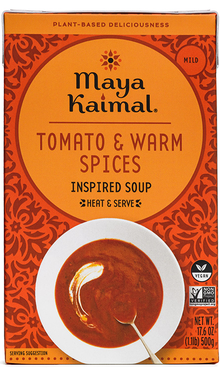 Picture of Maya Kaimal HG2831998 17.6 fl oz Warm Spices Tomato Soup - Case of 12