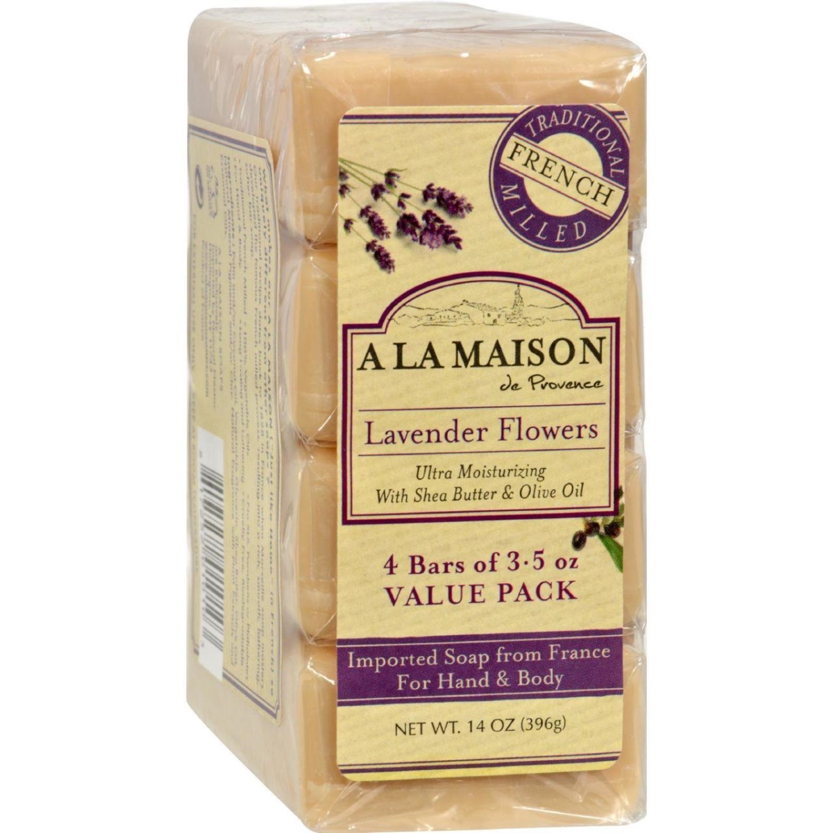 Picture of A La Maison HG1015718 Lavender Flower Bar Soap&#44; Pack of 4
