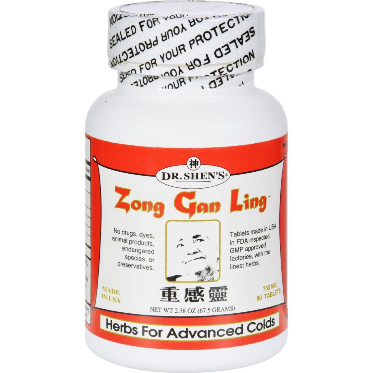 Picture of Dr. Shens HG0934919 750 mg Zong Gan Ling Severe Cold & Flu Relief&#44; 90 Tablets
