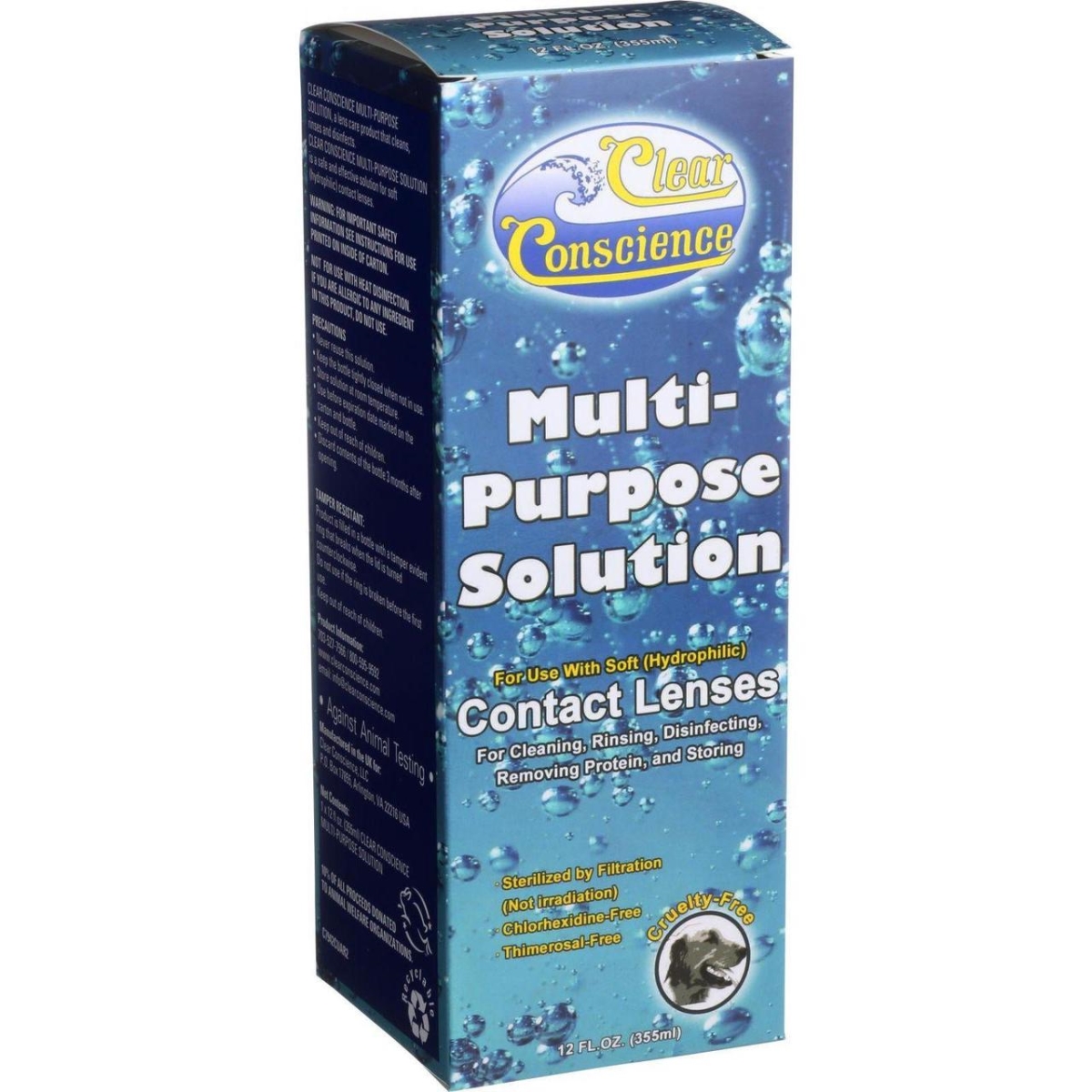 Picture of Clear Conscience HG0957514 12 oz Multi Purpose Contact Lens Solution