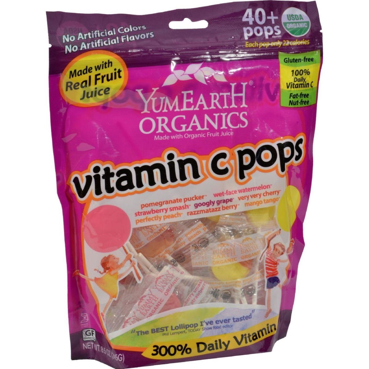 Picture of Yummy Earth HG1202787 Organic Vitamin C Lollipops- Over 40 Pops