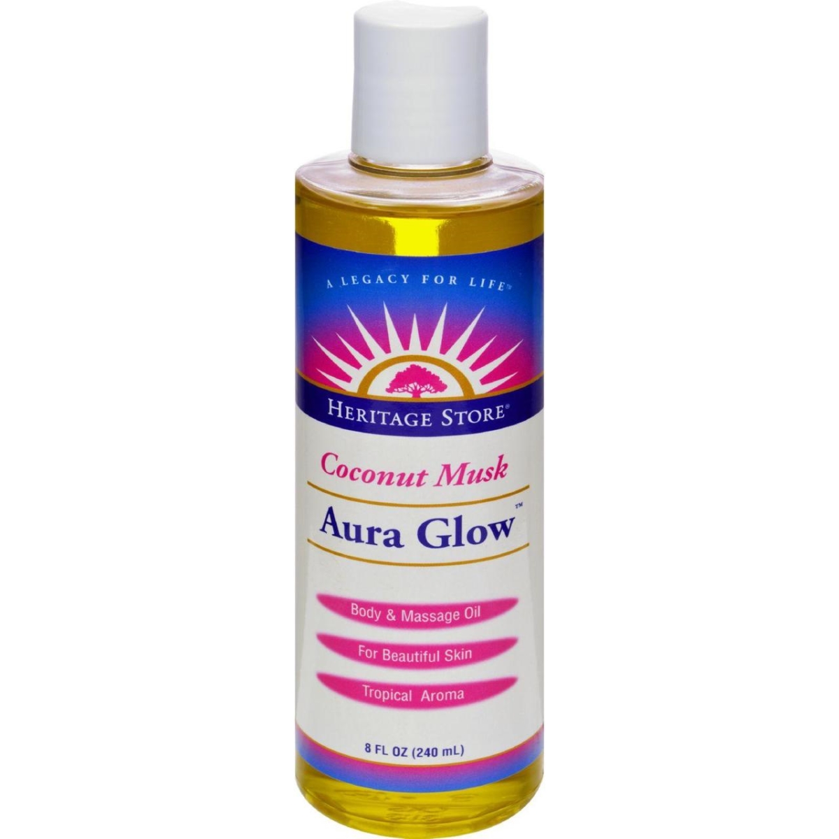 Picture of Heritage Products HG1157189 8 fl oz Aura Glow Massage Lotion - Coconut