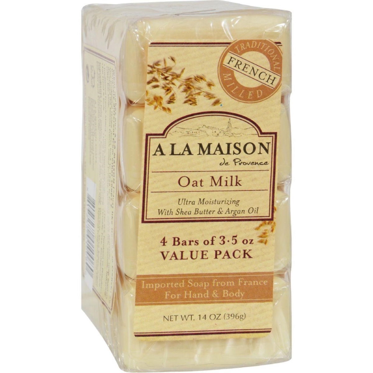 Picture of A La Maison HG1015700 Oat Milk Bar Soap&#44; Pack of 4