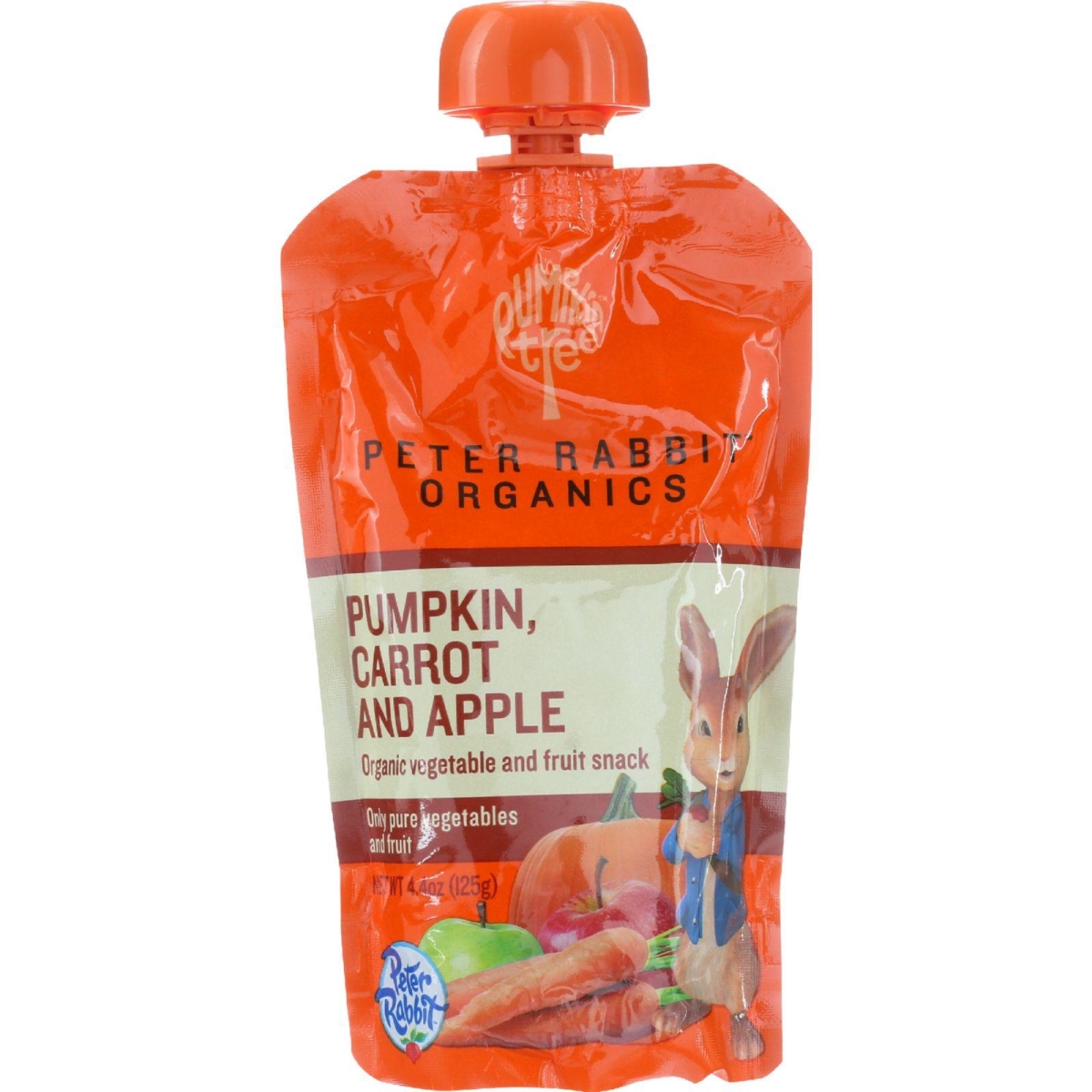 Picture of Peter Rabbit Organics HG1111202 4.4 oz Organic Vegetable & Fruit Puree - Pumpkin Carrot & Apple Baby Food&#44; Case of 10