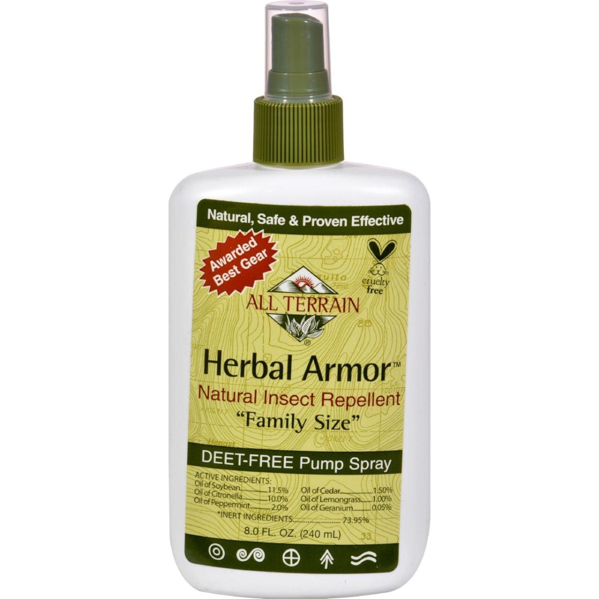 Picture of All Terrain HG1119502 8 fl oz Herbal Armor Natural Insect Repellent&#44; Family Size