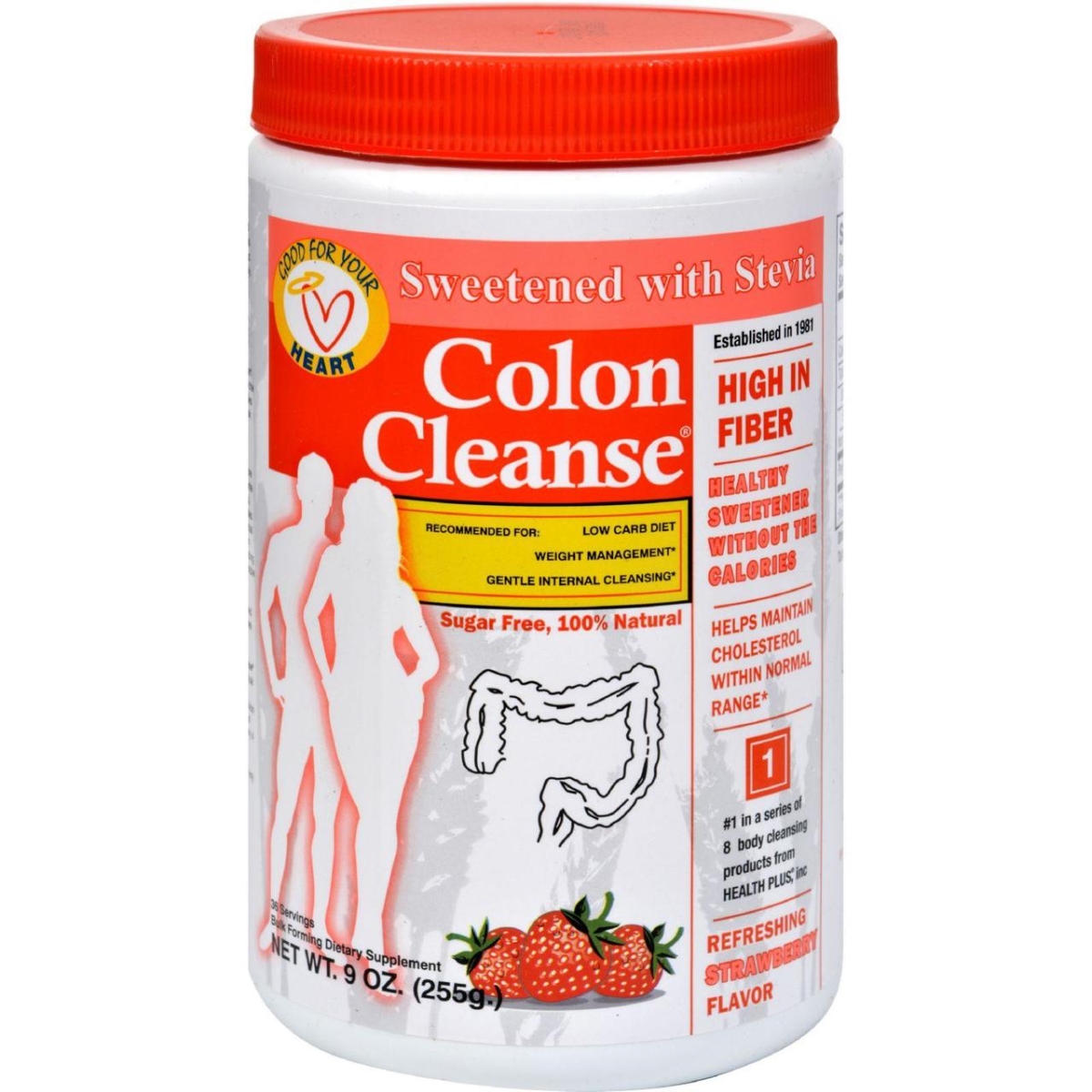 Picture of Health Plus HG1192442 9 oz Colon Cleanse - Strawberry Stevia