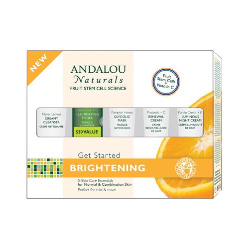 Picture of Andalou Naturals HG1162155 Get Started Brightening Kit&#44; 5 Piece