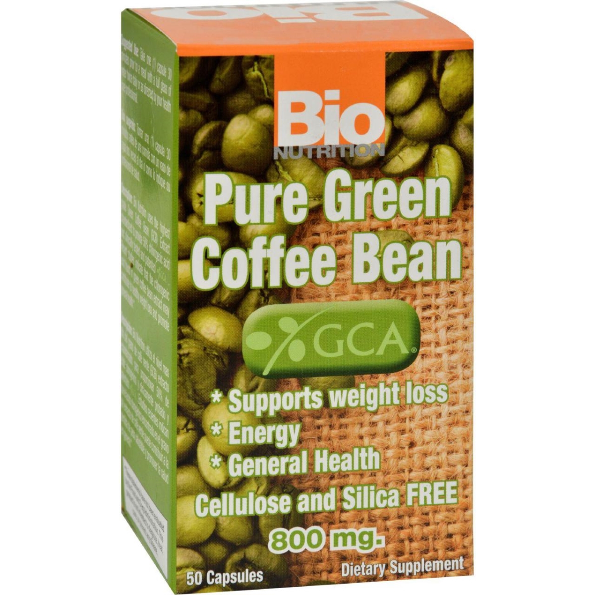 Picture of Bio Nutrition HG1143668 Pure Green Coffee Bean - 50 Gelcaps