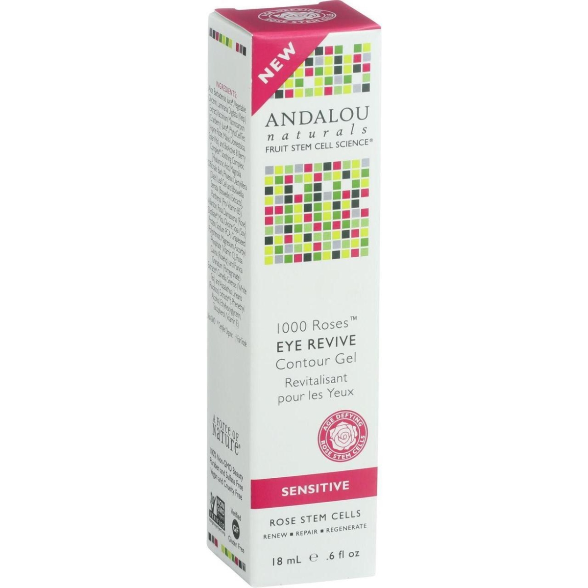 Picture of Andalou Naturals HG1548494 0.6 oz Eye Revive Contour Gel&#44; 1000 Rose