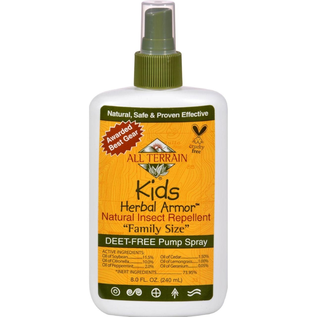 Picture of All Terrain HG1119528 8 oz Herbal Armor Natural Insect Repellent for Kids & Family Size