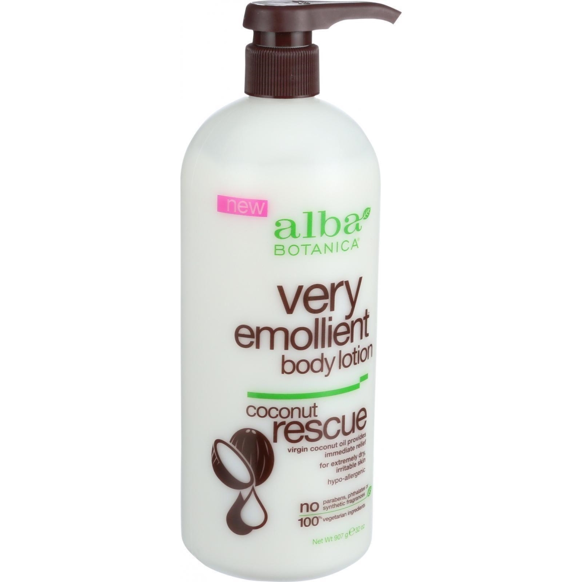 Picture of Alba Botanica HG1603810 32 oz Very Emollient Body Lotion, Coconut Rescue