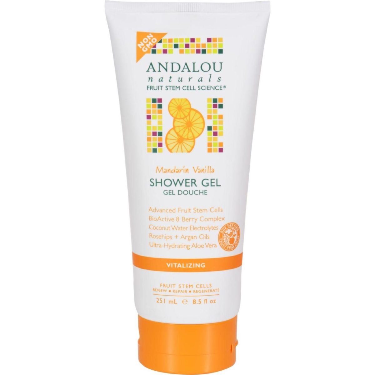 Picture of Andalou Naturals HG1599620 8.5 fl oz Mandarin Vanilla Vitalizing Shower Gel