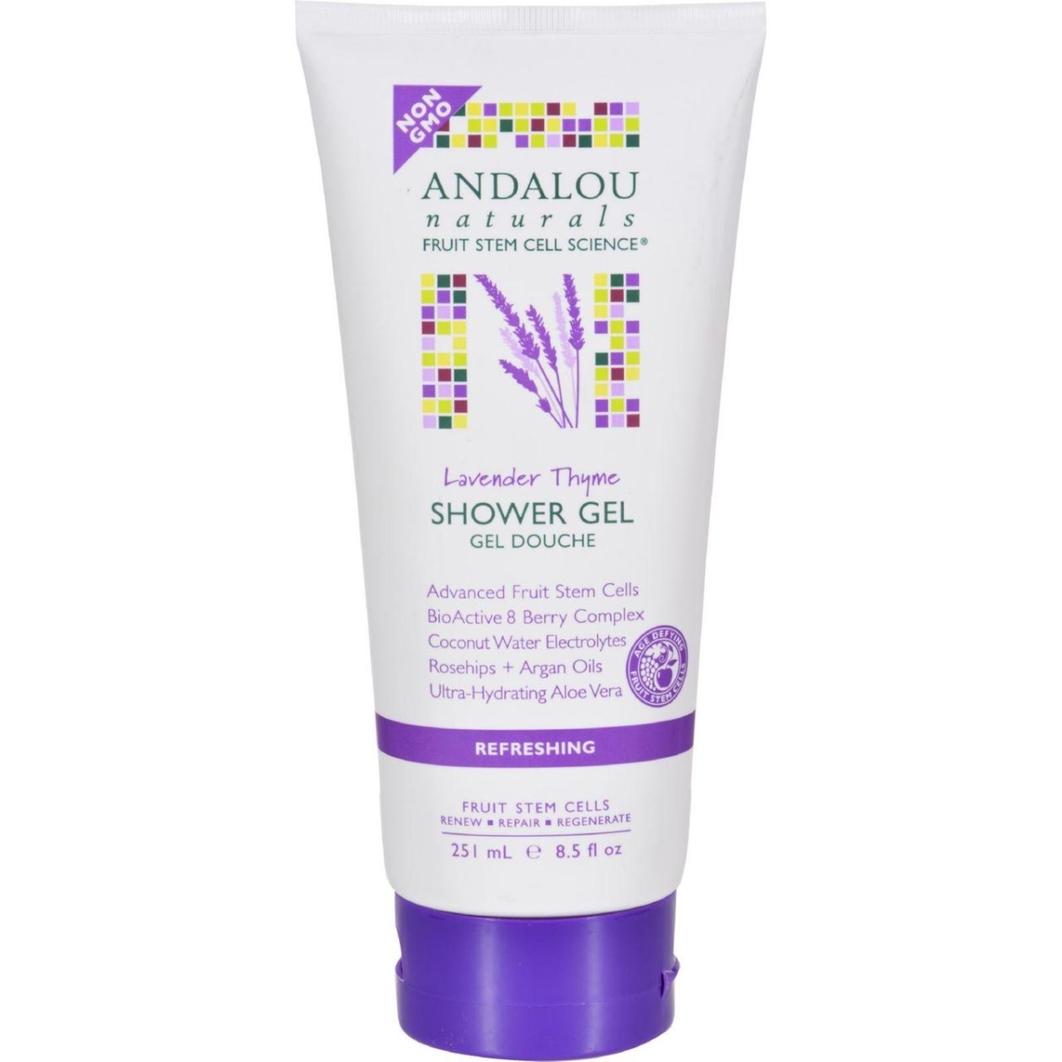 Picture of Andalou Naturals HG1599547 8.5 fl oz Lavender Thyme Refreshing Shower Gel