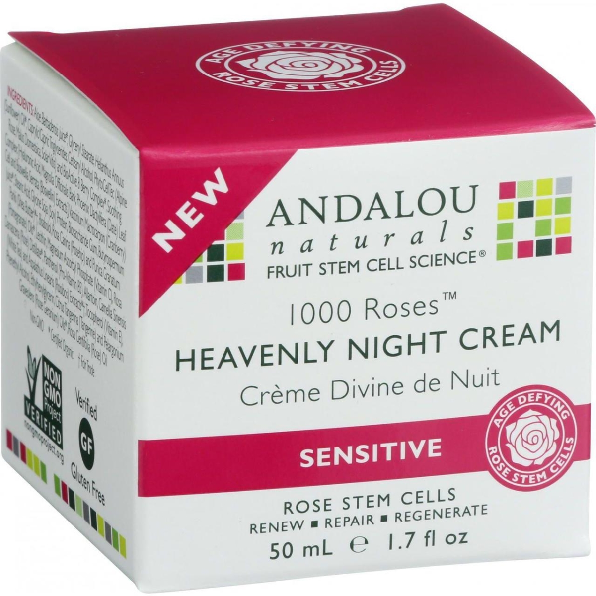 Picture of Andalou Naturals HG1548429 1.7 oz Heavenly Night Cream&#44; 1000 Roses