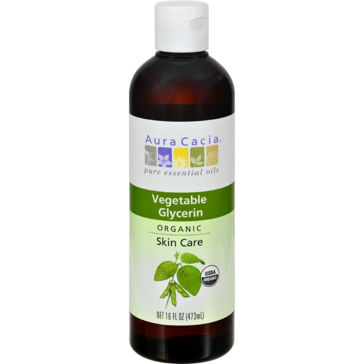 Picture of Aura Cacia HG1571850 16 fl oz Organic Vegetable Glycerin Skin Care Oil