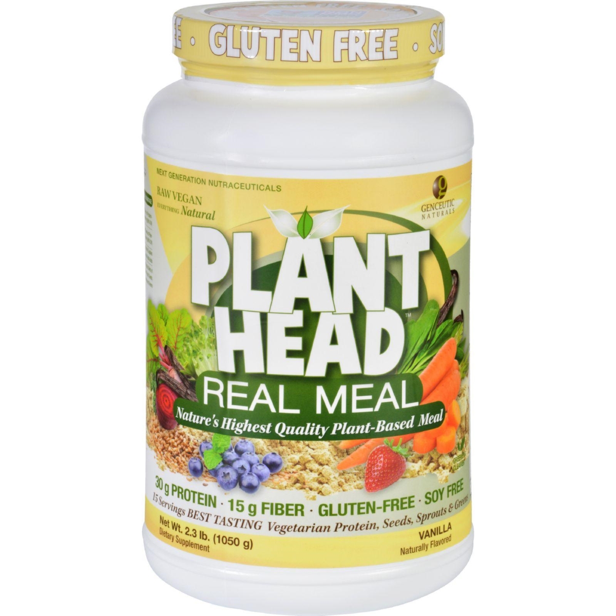 Picture of Genceutic Naturals HG1620301 2.3 lbs Plant Head Real Meal&#44; Vanilla