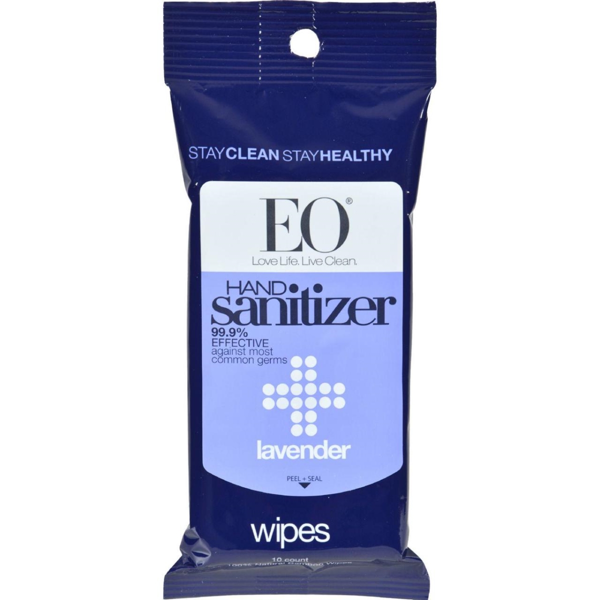 Picture of Eo Products HG0577320 Hand Sanitizer Wipes Display Center&#44; Lavender - Case of 6&#44; Pack of 10
