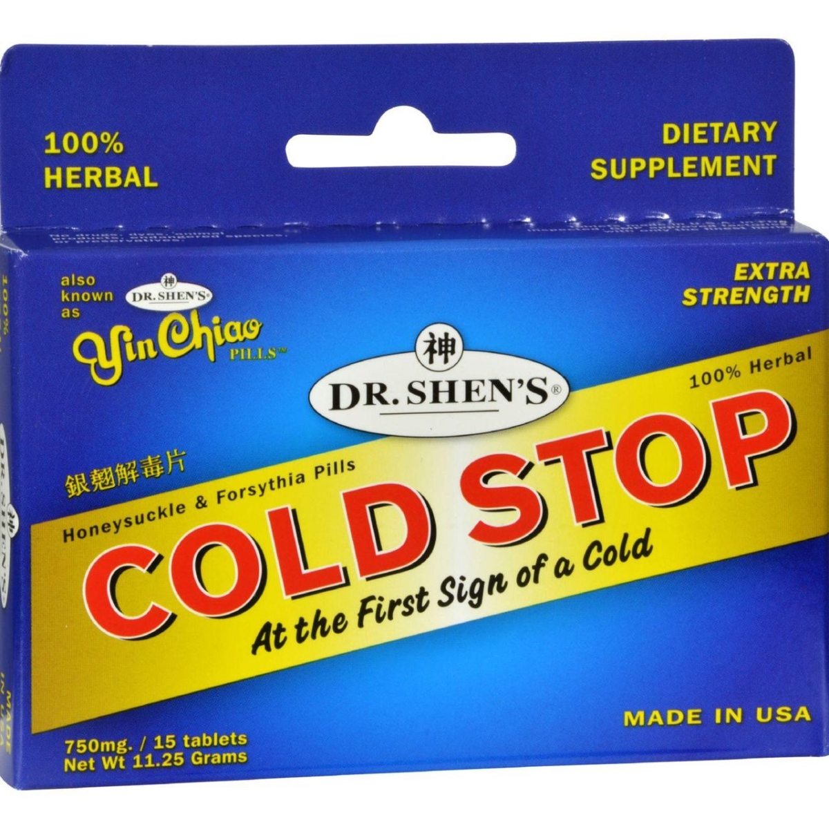Picture of Dr. Shens HG0612218 Yin Chiao Coldstop Cold Or Flu - 15 Tablets