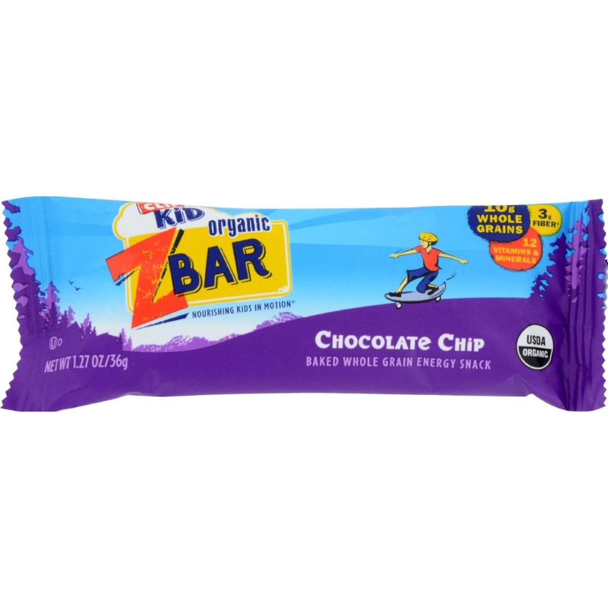 Picture of Clif Bar HG0807917 1.27 oz Organic Chocolate Chip Zbar - Case of 18