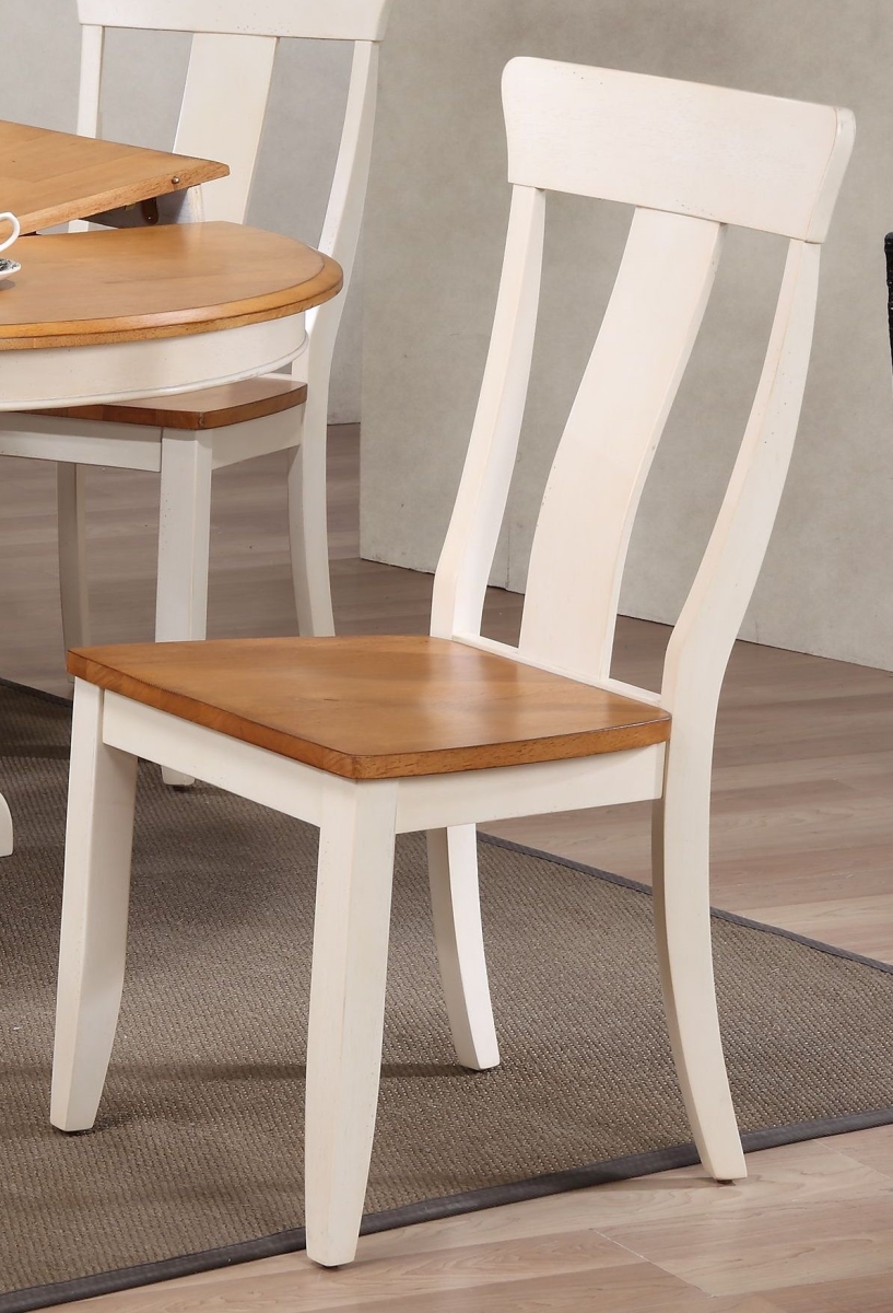 Panel Back Dining Chair Caramel & Biscotti, Set of 2