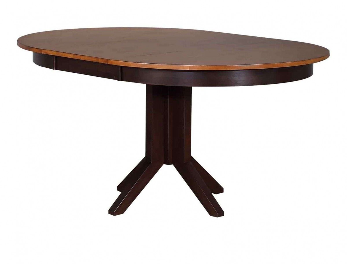 RD45-T-WY-MA BS-RD45-CON-MA 45 x 45 x 63 in. Round Contemporary Dining Table, Whiskey Mocha -  Iconic Furniture, RD45-T-WY-MA  <BR>BS-RD45-CON-MA