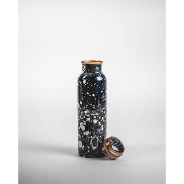 Picture of In Creation 4332 Dots Copper Water Bottle&#44; Black