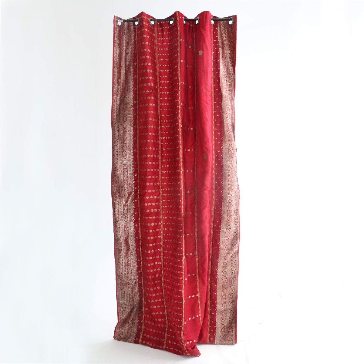 13 - Sara Beautiful Rayon Curtains, Red