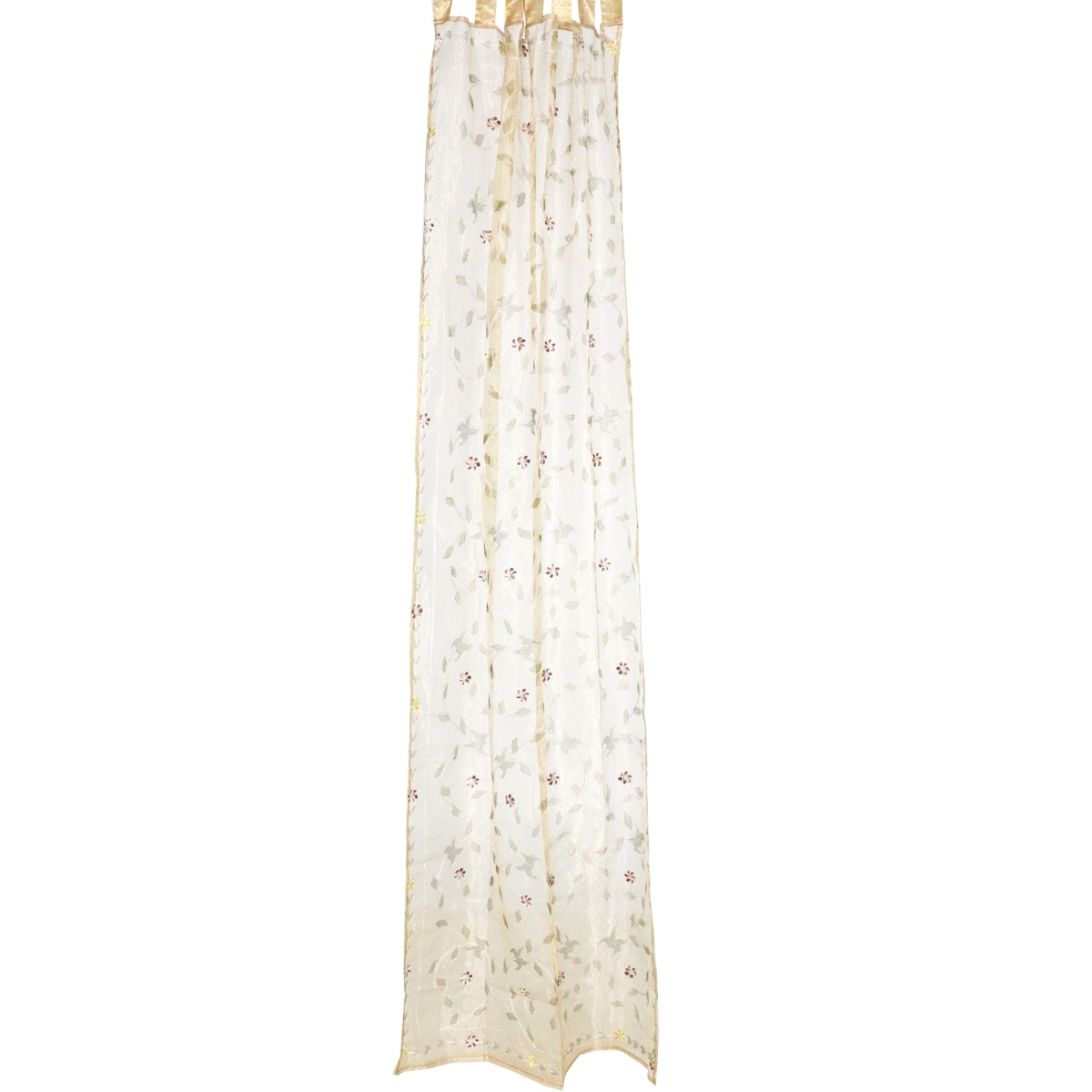 904GG Beautiful Rayon Curtains, Green & Gold